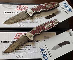Zero Tolerance Snap On 100th Anni. Limited Knife No. 262