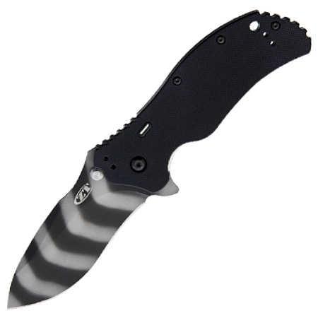 Zero Tolerance 0350TS Black G10 Tiger Stripes with Tritium