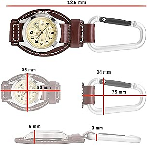 Dakota Brown Leather Field Clip Watch
