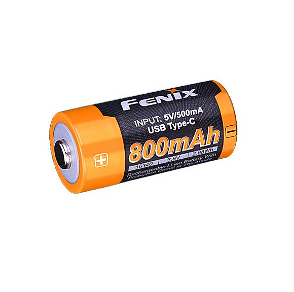 Fenix Dobíjecí Akumulátor 16340 800mAh USB-C