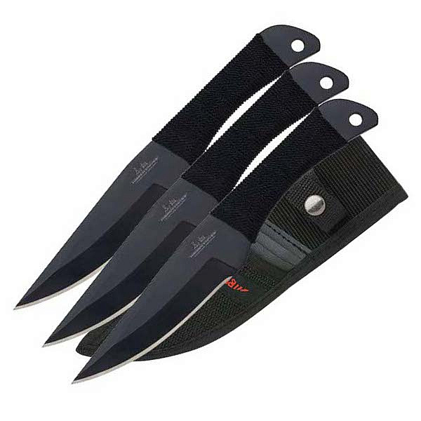 Hibben Large Triple Thrower Set Black