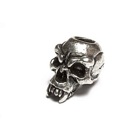 Schmuckatelli Fang Skull Bead Pewter