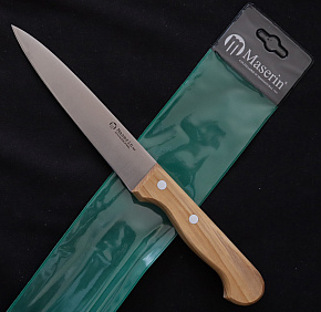 Maserin Univerzální Kuchyňský Nůž s Olivovou Rukojetí, 16 cm Čepel