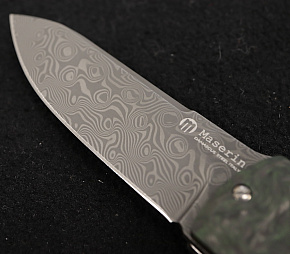 Maserin Small Damascus Green Carbon Folder