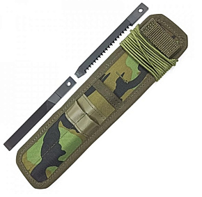 Mikov Pouzdro Camo pro nůž Uton s pilkou, pilníkem a šňůrou