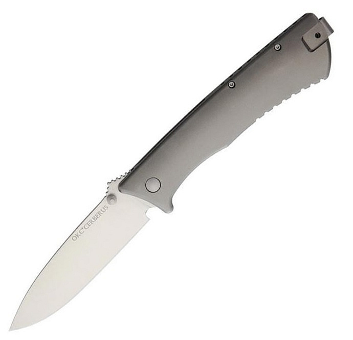 Ontario Cerberus Folder D2 Titanium Handle