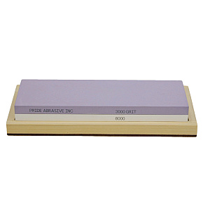 Pride Abrasive Inc. Water Stone 3000/8000 Grit Wood Box