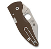 Spyderco Microjimbo Brown Plain S15V Blade Sprint Run