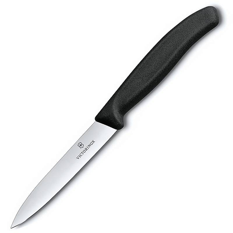 Victorinox Nůž na zeleninu ČERNÝ s hladkým ostřím
