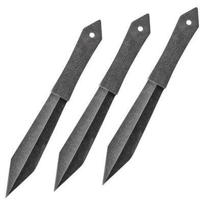 Schrade Throwing Knives Black Stonewash Blister