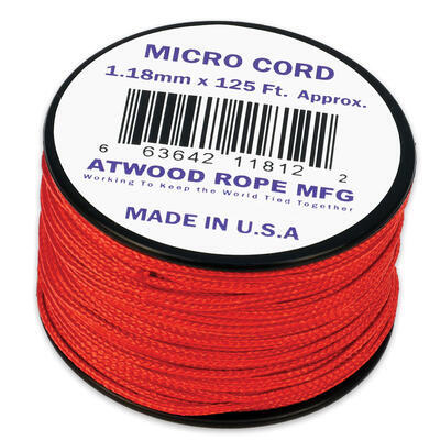 Micro Cord 1.18mm Red - metráž