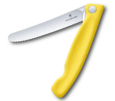Victorinox Svačinový nůž Swiss Classic -Žlutý vroubkovaný - 1