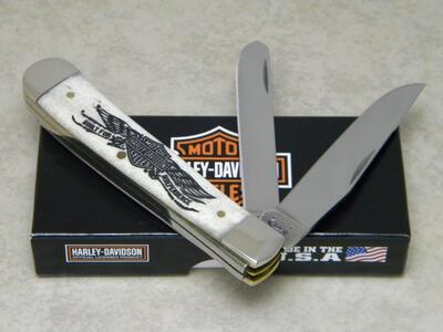 Case & Son Cutlery Harley-Davidson Two Blades Trapper Knife 6254 SS - 1