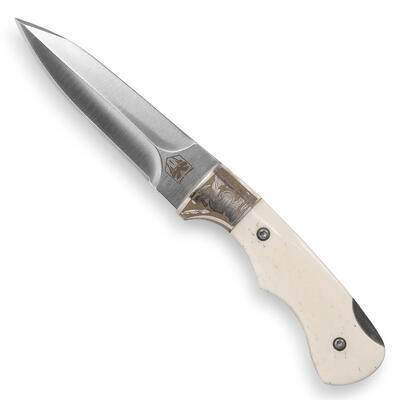 Cobratec Knives White Bone Folding Push Dagger - 1