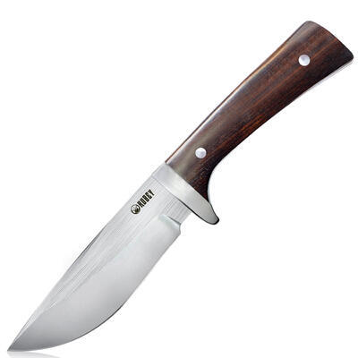 Kubey Classical Full Tang Fixed Blade Knife Wooden Handle - 1