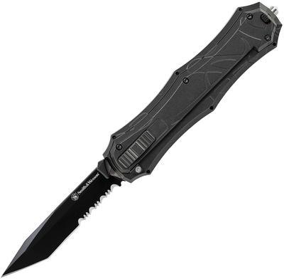 Smith & Wesson OTF Assist Finger Actuator Tanto Serrated - 1