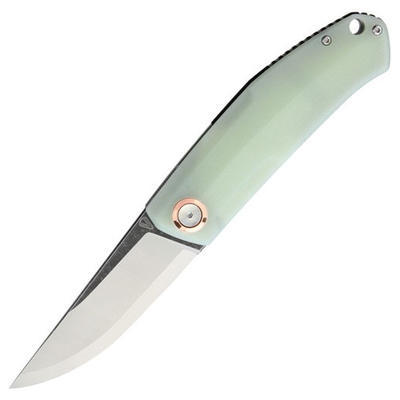 Vouking (Stedemon) Knives G0203 Smokeywash Blade Jade G-10 Handle