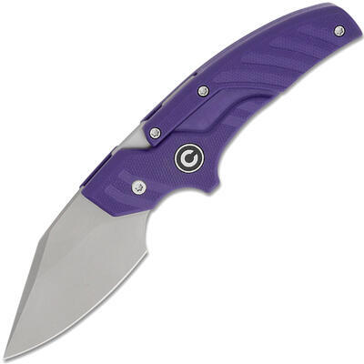 Civivi Typhoeus Stonewash Purple Handle Modular Push Blade - 1