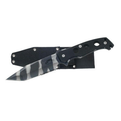 United Cutlery USARA Tactical Knife - Black Titanium Camo w/Sheath