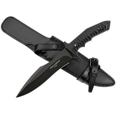Pohl Force Tactical Nine Black TiNi with Black Leather Sheath - 1