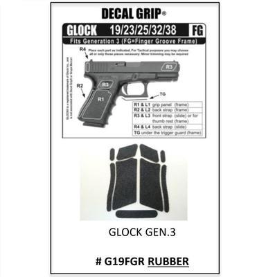 Decal Grip Rubber for Glock 19 Gen 3