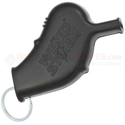 All Weather Wind Storm Safety Whistle Black