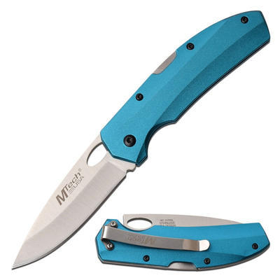 MTech Lockback Knife Alu Handle Blue 