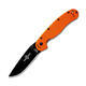 Ontario RAT-1 Linerlock Orange Black blade - 1/2