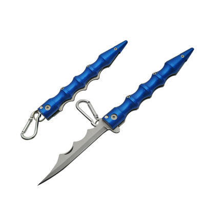 Keychain kubotan Linerlock Knife Blue