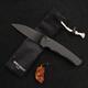 Pro-Tech Malibu Flipper Black Handle, DLC Black 20-CV Wharncliffe Blade - 1/3
