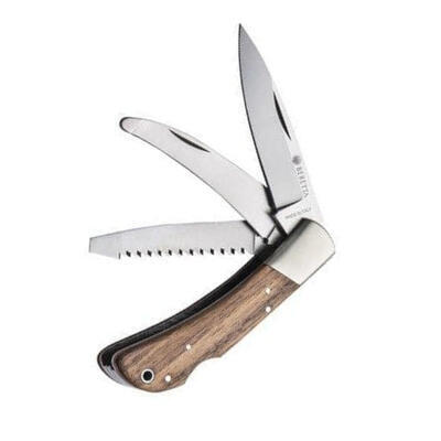 Beretta Duiker Three Blade Knife Wood - 1