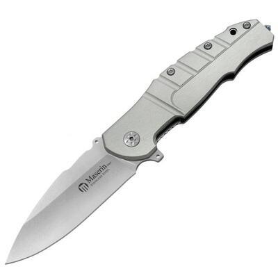Maserin Pitbull Knife M390 Bl. Silver All. HD CM. 23