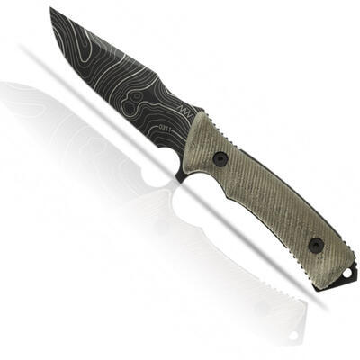 ANV Knives M311 Spelter - NC Topo Olive grip, Olive Kydex Sheath - 1