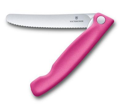 Victorinox Svačinový nůž Swiss Classic - Růžový vroubkovaný - 1