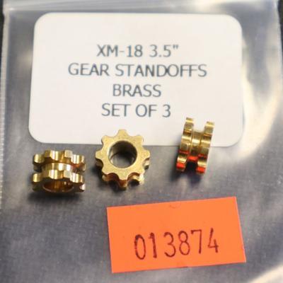 Rick Hinderer 3.5 XM-18 Standoffs Gear Brass Set of 3
