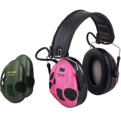 3M Peltor SportTac Pink/Green Střelecká sluchátka