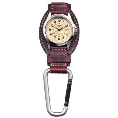 Dakota Brown Leather Field Clip Watch
