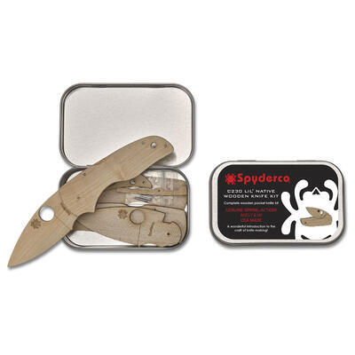 Spyderco Lil Native Wooden Knife Kit - 1