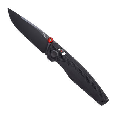 ANV Knives A200 DLC, A Lock, Black G10, Plain Edge - 1