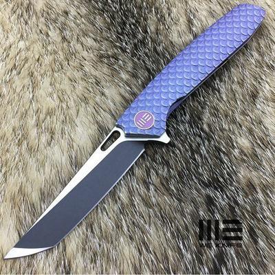 WE Knife Dragon Scale Blue Handle Tanto WE604S