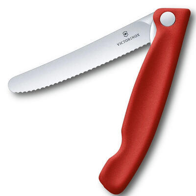 Victorinox Svačinový nůž Swiss Classic - Červený vroubkovaný - 1