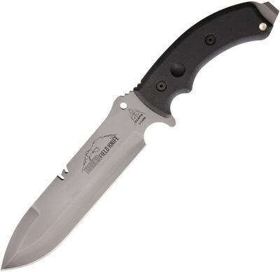 TOPS Knives Tahoma Field Knife Tungsten Black Canvas Micarta - 1