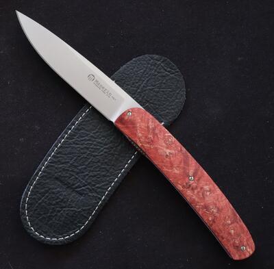 Maserin 380/RR Gourmet Folder Knife Red Burl Wood - 1