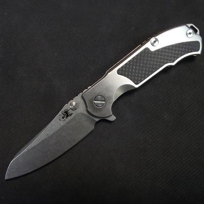 Rick Hinderer MP-1 Tactical Folding Knife S35VN, Titanium Carbon Fiber - 1