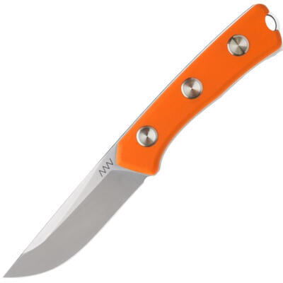 ANV Knives P200 Orange G-10 Nůž s pevnou čepelí, kožené pouzdro - 2