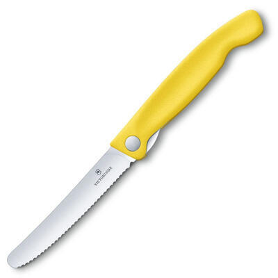 Victorinox Svačinový nůž Swiss Classic -Žlutý vroubkovaný - 2