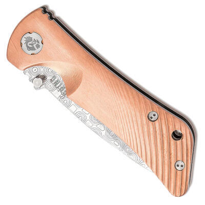 Southern Grind Spider Monkey Drop Point Damascus Copper  - 2