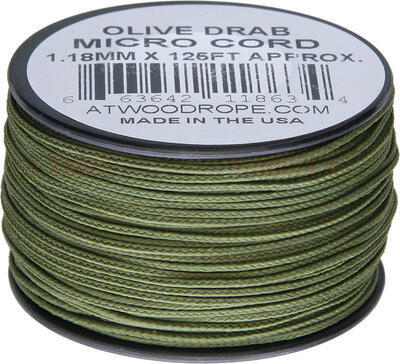 Micro Cord 1.18 mm Olive Drab - metráž - 2