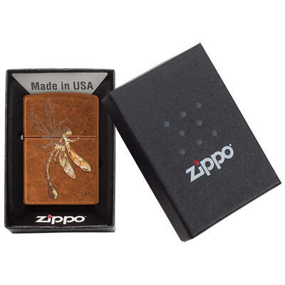 Zippo Polygon Dragonfly Gold Design - 2