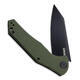 Kubey Black TiNi Coated Flipper Knive Olive Handle - 2/3